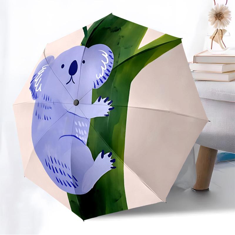 1pc Koala, Tree Automatic Open/Close Umbrella, Formal Events - Ideal Gift for Family or Friends, Outdoor Accessory yy251211122
