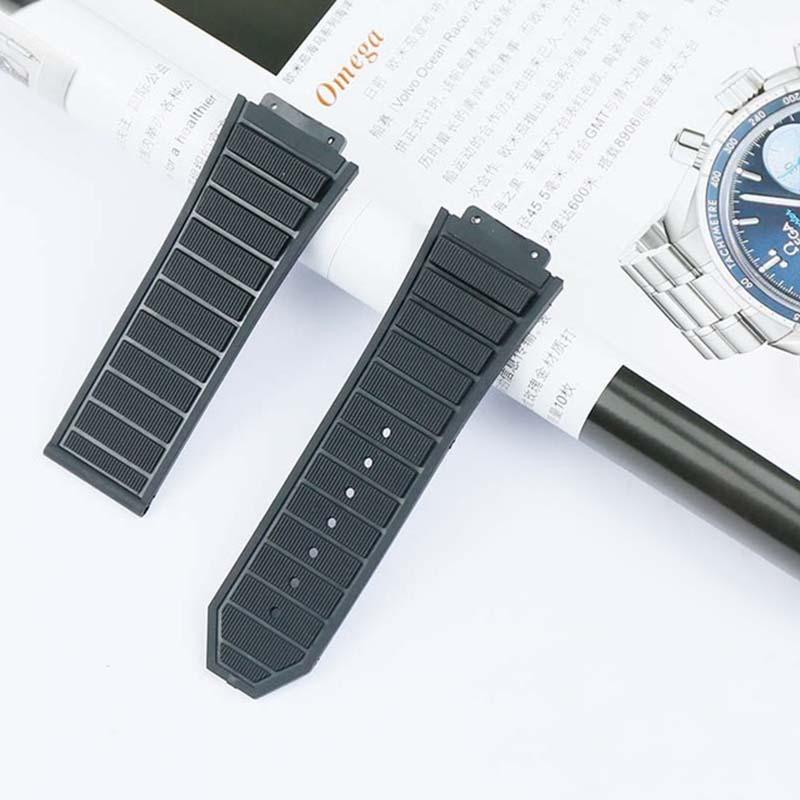 Мужской резиновый ремешок для серии HUBLOT Спортивный ремешок 19 мм*29 мм Женский силиконовый резиновый ремешок Складная застежка 24 мм Аксессуары для часов