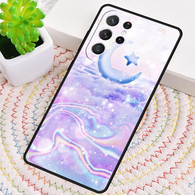 Пастельный силиконовый чехол для телефона Луна и Звезды для Samsung Galaxy note 10 pro S26 S25 S24 S23 S22 S21 Plus S25Ultra Capa Cover