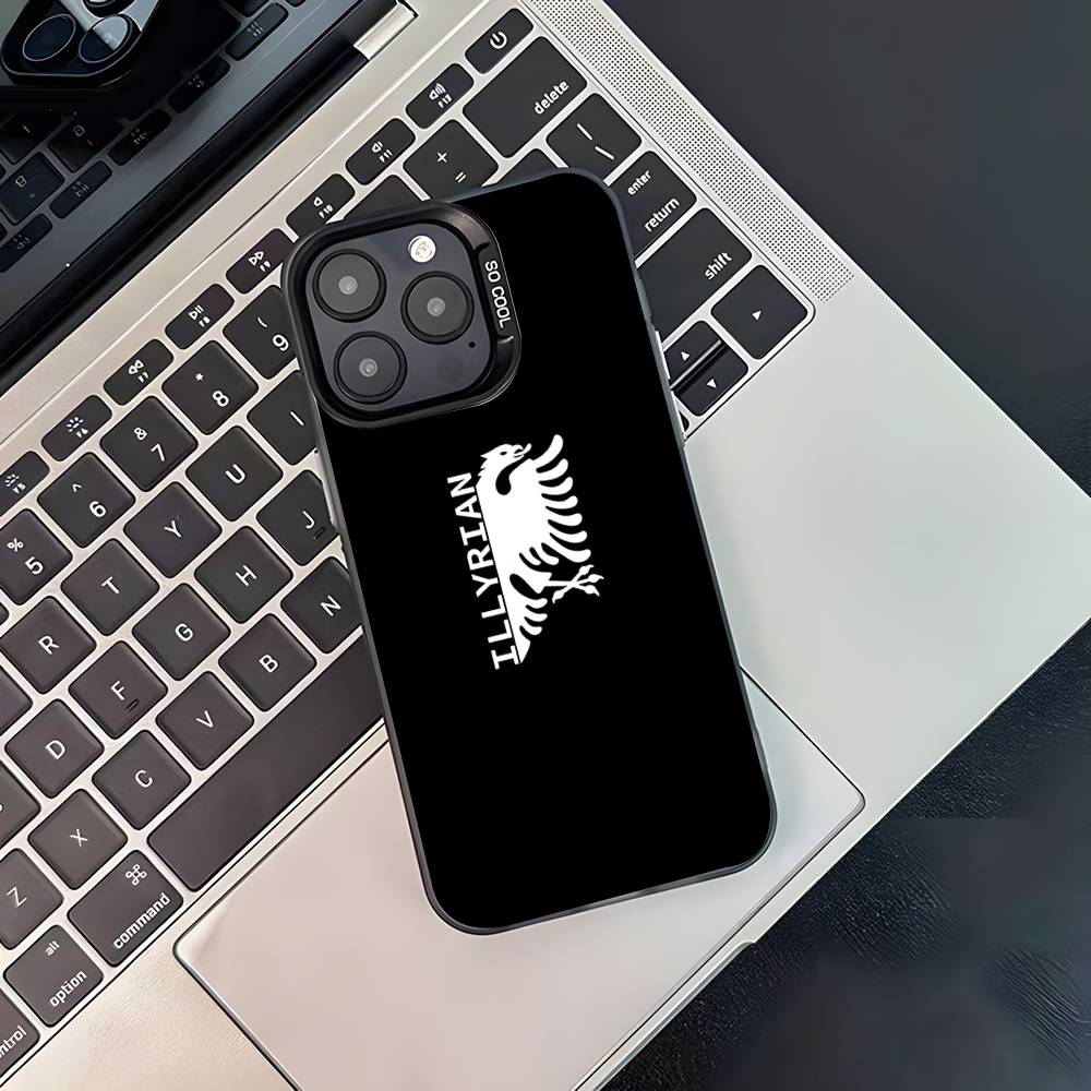 Чехол для телефона с флагом Албании A-Albanias для iPhone 17,16,15,14,13,12,11,Pro,XS,Max,Plus,Mini,SE4,E Черный Матовый Ударопрочный Чехол