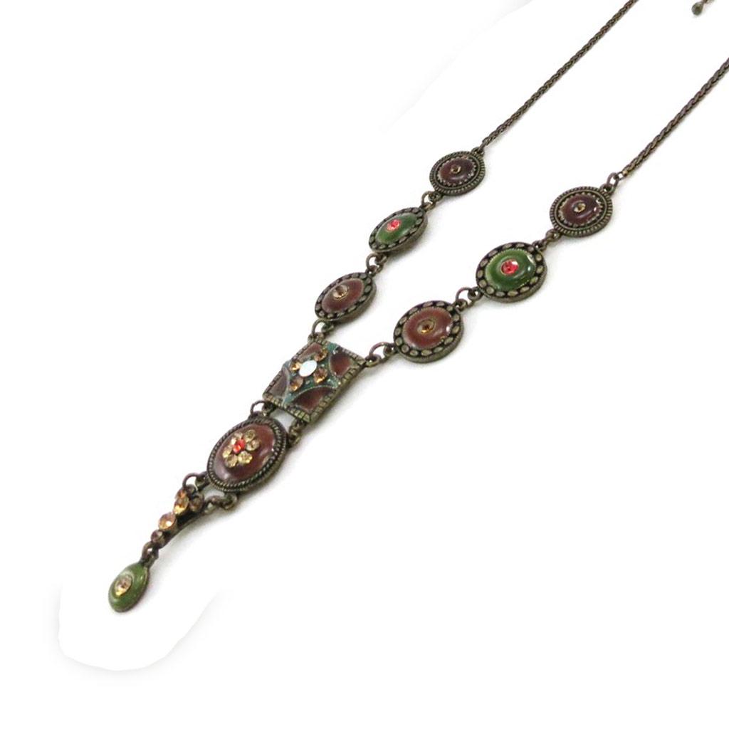 Les Trésors De Lily [E5699] - Дизайнерское колье 'Selma' коричневый/зеленый/зелено-коричневый