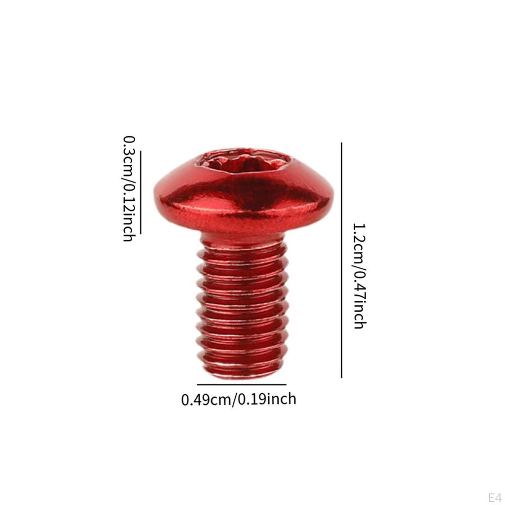 12 Pack Bicycle Disc Brake Rotor Fasteners T25 Screws for Cycling