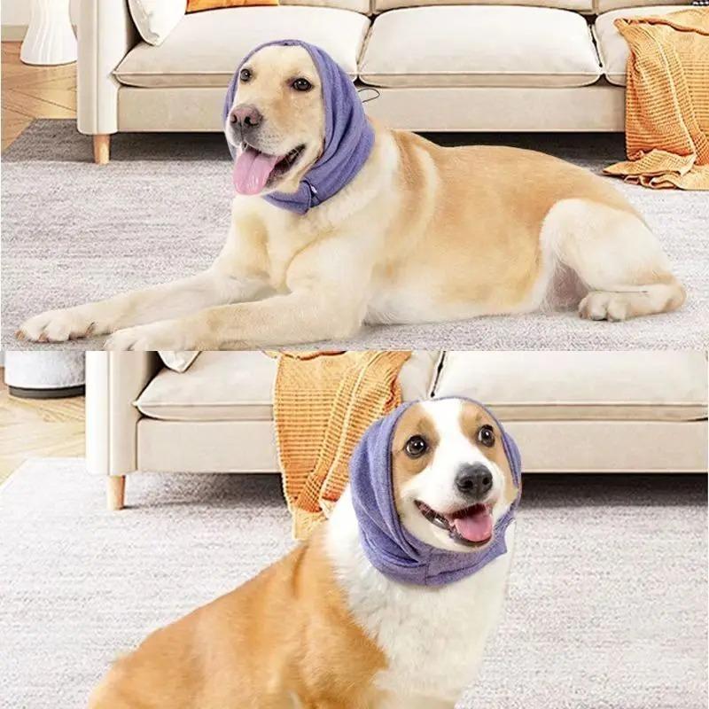 1/2/4PCS Dog Soothing Headgear Anti-Fright Anti-Thunder Soothing Collar Dog Emotional Earmuffs Anti-Noise Headgear for Dogs