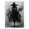 Black Witch Abstract Ink Canvas Painting Vintage Woman Wall Art Aesthetic Poster and Prints for Living Room Home Decoration Pictures