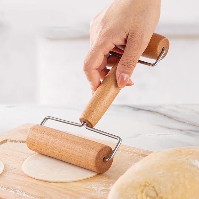 Деревянная скалка для теста и ролик для пиццы, для измельчения орехов, крекеров, печенья, для использования в кухонной утвари для выпечки и приготовления пищи