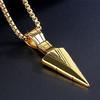 Net Celebrity New European and American Personality Spearhead Men's Arrow Stainless Steel Necklace Trinkets
