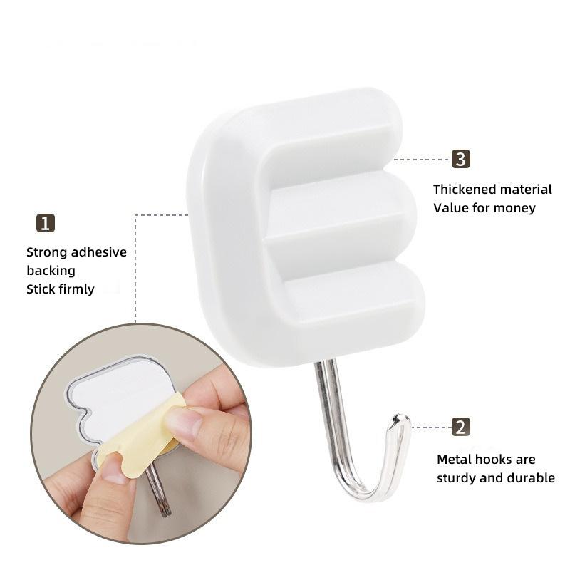 4 шт./упак. Крючки для любовных писем, самоклеящиеся, для домашнего хранения, декоративная стойка, держатель для ключей без проколов, настенный держатель для шляп, экономящий место крючок