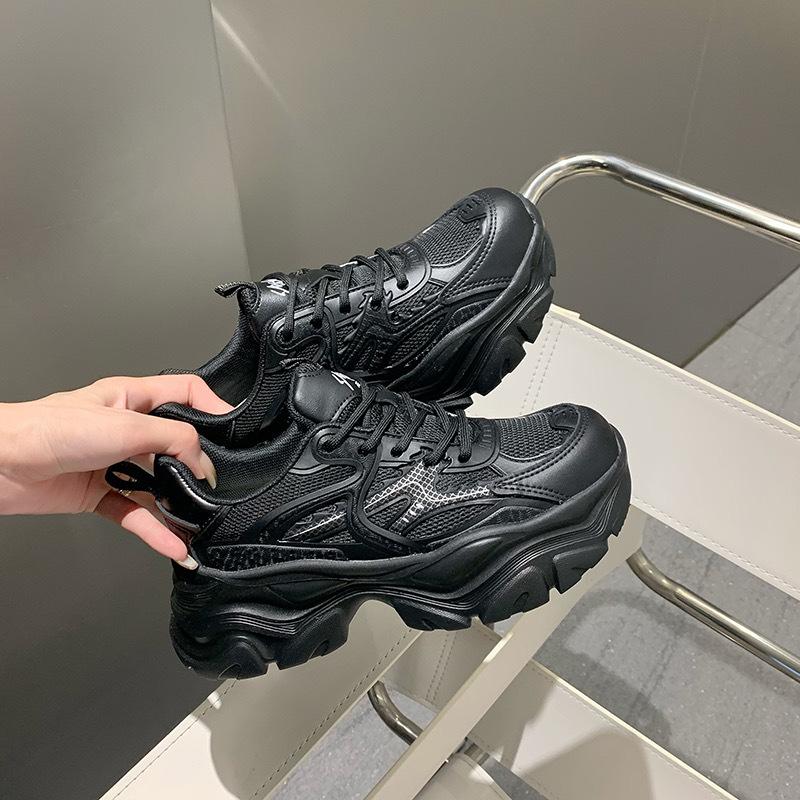 Модные летние кроссовки на толстой подошве, повышающие рост, универсальные дышащие повседневные спортивные туфли, дышащие спортивные кроссовки для фитнеса, повседневные кроссовки 35-40