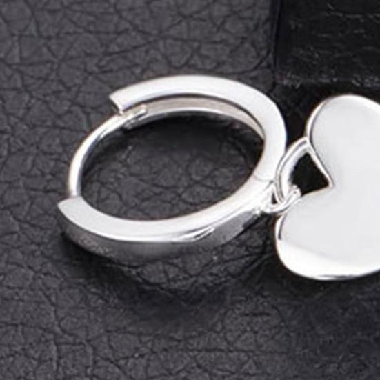 1 пара женских сережек с застежкой-молнией в форме сердца, полированная поверхность, однотонные висячие серьги для свиданий, выпускных вечеринок, серьги-подвески