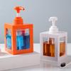 Трансграничный квадратный флакон большого объема с дозатором для лосьона, геля для душа и антисептика для рук
