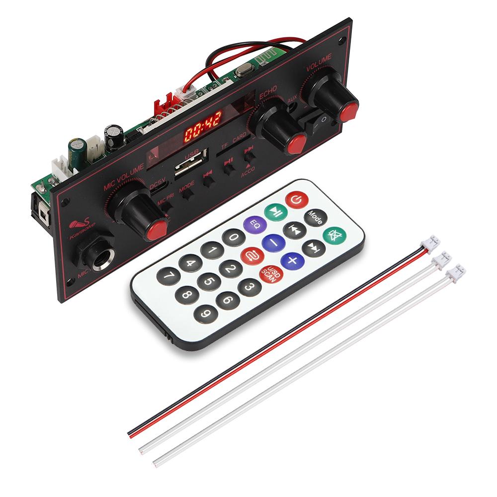 20 Вт усилитель постоянного тока 5 В MP3 WMA WAV декодер плата Bluetooth аудио модуль поддержка 6,5 мм микрофон FM-радио TF USB автомобильный аудио музыкальный плеер динамики DIY