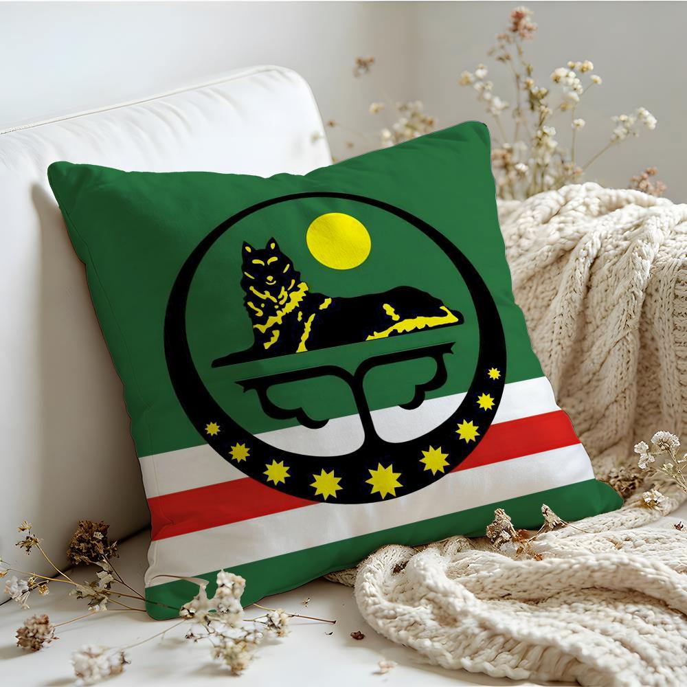 Cushion Cover  Linen  SkinFriendly Soft Decorative Case for Sofa Home Decor Chechen Coat Of Arms Pillow cover