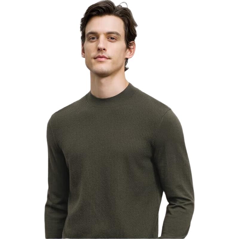 EMZ Erdos Men's Wool & Cashmere Blend Round Neck Sweater