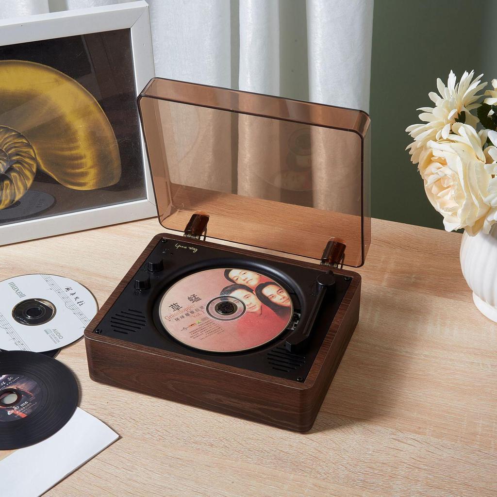 Ретро-проигрыватель компакт-дисков Bluetooth: Spot Cross-Border Desktop Audio System с дизайном, вдохновленным Fever, для дисковых альбомов