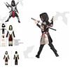 Kids' Cosplay Ninja Outfit For Halloween Full Set With Headgear Jumpsuit Leg Warmers Breastplate And Waistcoat