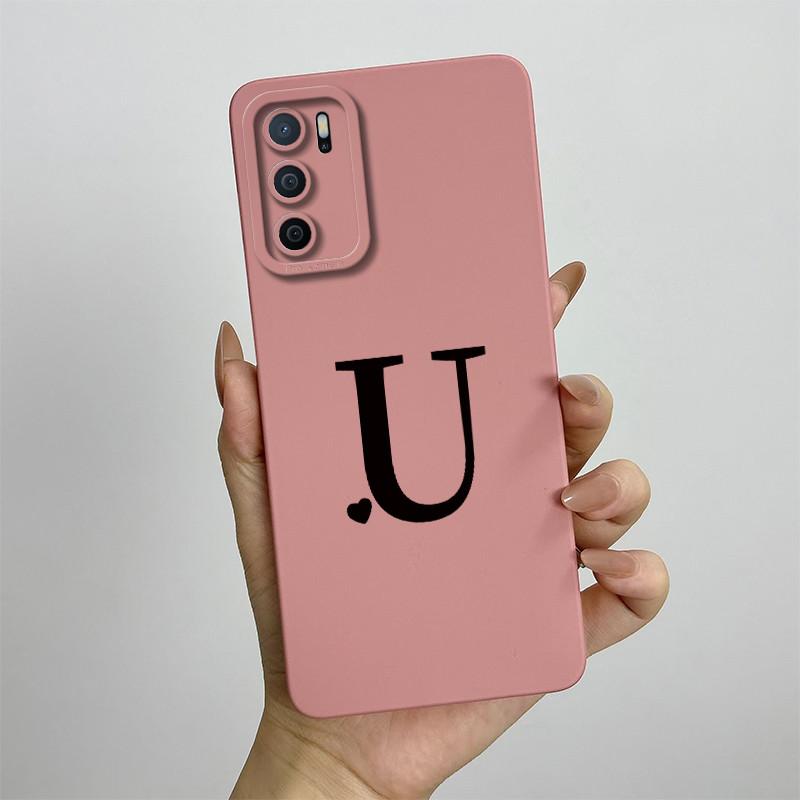 Чехол для телефона OPPO A54s Чехол oppo A16 A16S CPH2269 CPH2271 Милые буквы Квадратный Жидкий силикон Мягкий Ударопрочный Задняя крышка Funda