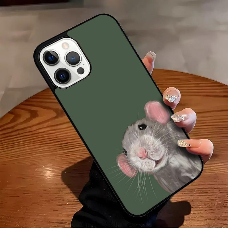 Милый Чехол для Телефона с Крысами Ратти Для iPhone 17 Air 16 15 14 13 12 11 Pro Max Max Plus Защитный Чехол-Бампер