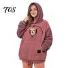 Animal Snuggle Pocket Shirt Cat Hoodie with Pouch, Pet Carrier Sweatshirt for Dog & Cat, Hooded Pullover, Comfortable Resting Pouch Kangaroo