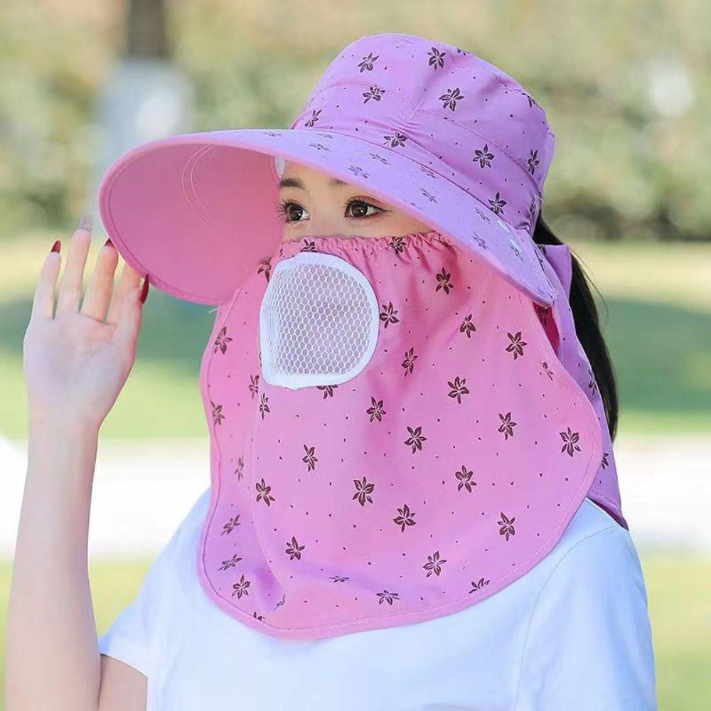 Ear Flap Women Hats UV Protection Sunscreen Cap Outdoor Sun Hat Women