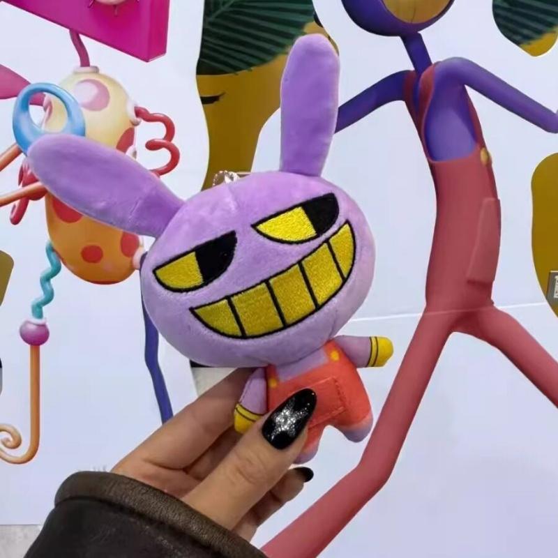 Pomni Jax Plush Doll 10cm Q Version Soft Stuffed Doll Anime Periphery Cartoon Toy Gift For Adult Anime Fans Collection