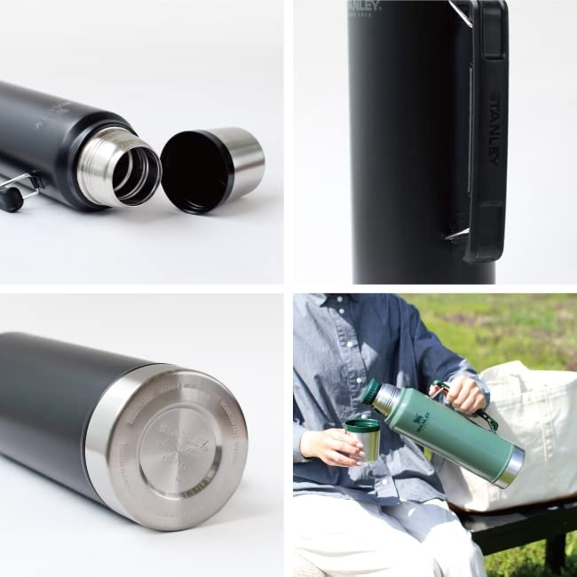 STANLEY Классический вакуумный термос 1 л матовый черный термос из нержавеющей стали термоизоляционный термос подарочный термос можно мыть в посудомоечной машине японский