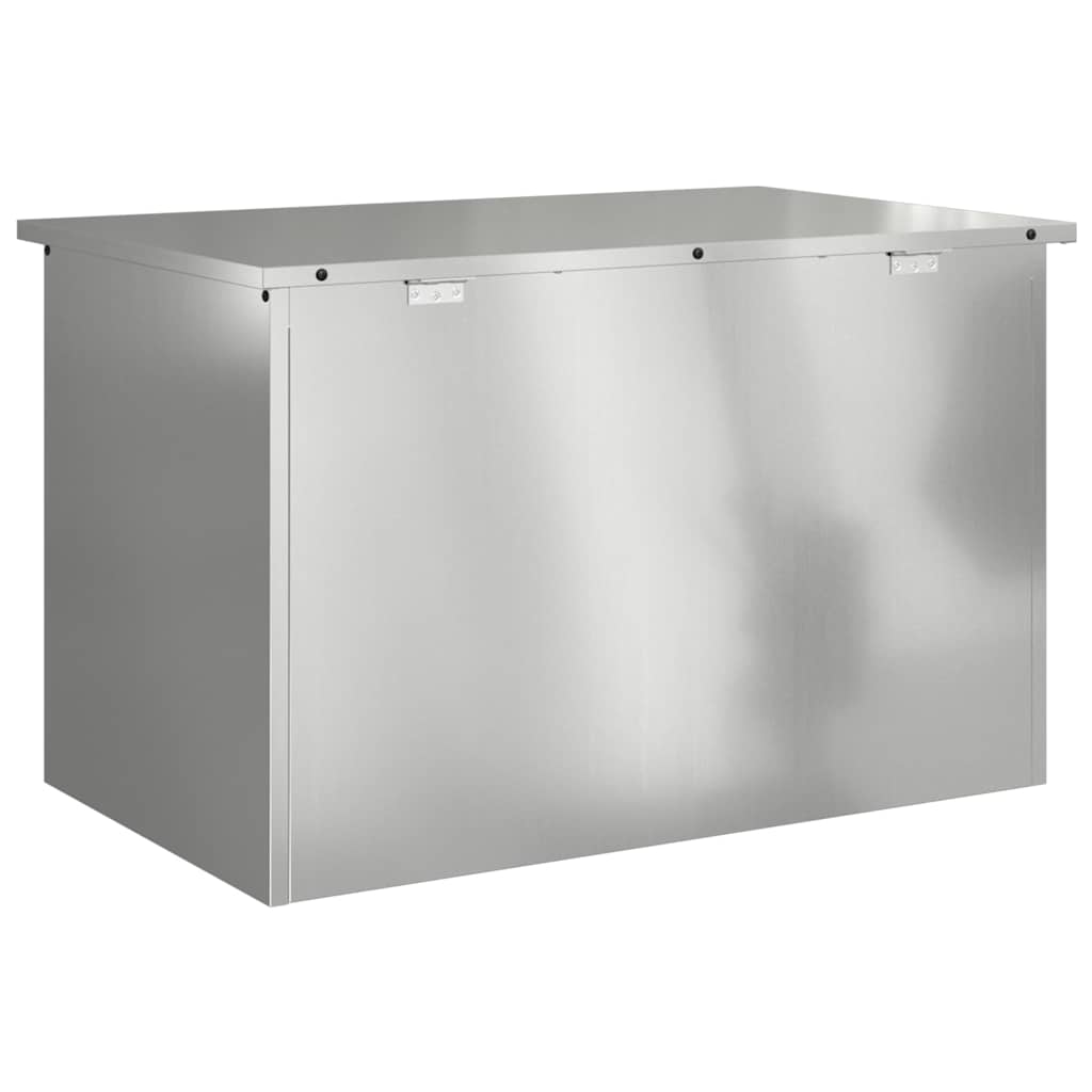Outdoor Storage Box Silver 80 x 50.5 x 50 cm Steel