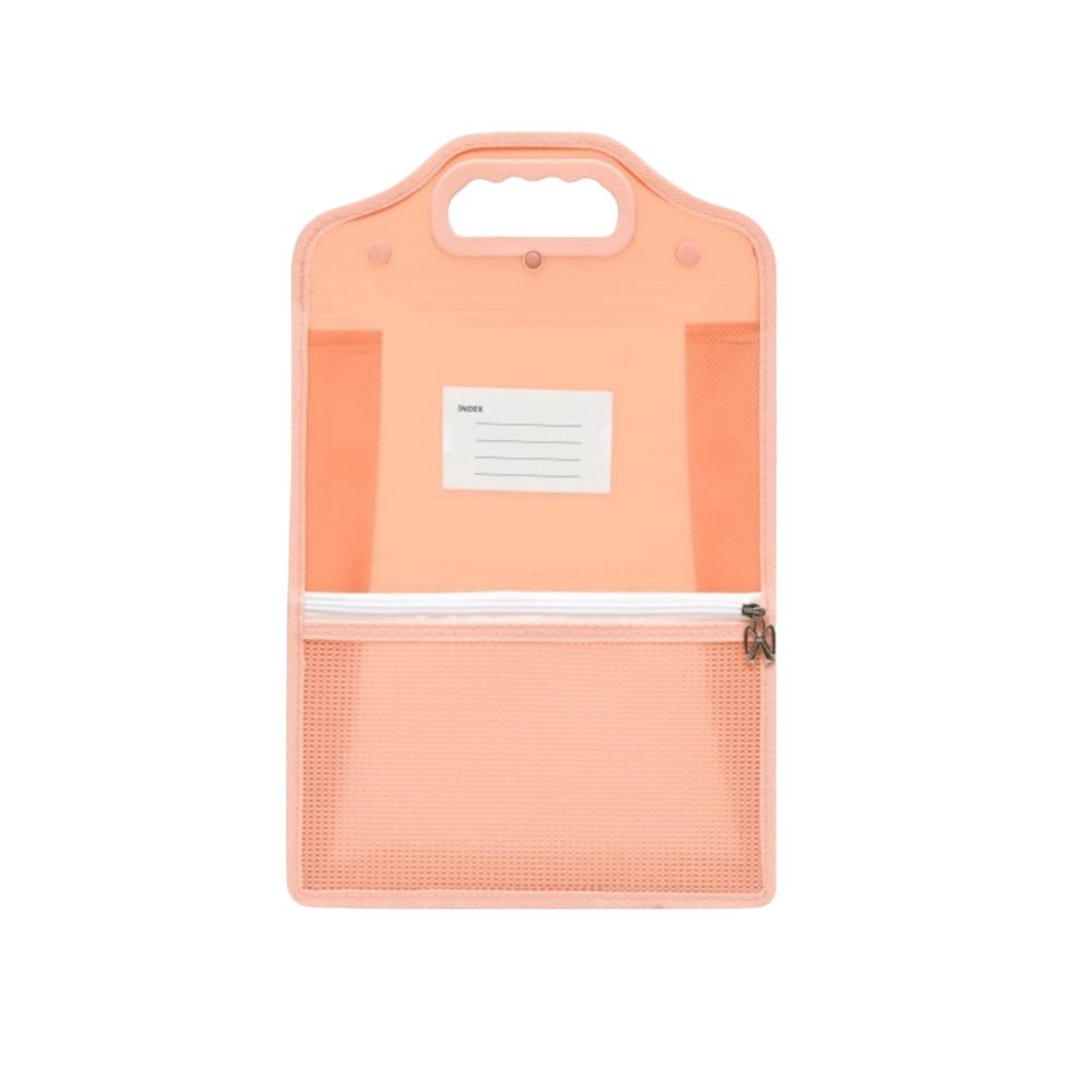 Zipper-Type A4 Document Bag Large Capacity Student Book Bag Homework Bag Test Paper Bag  Office