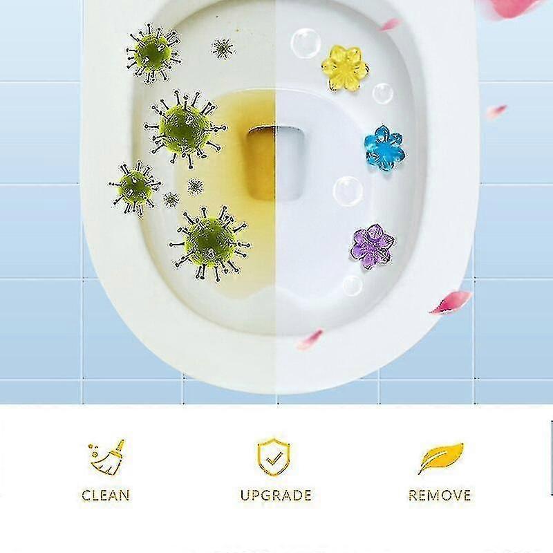 6 Pcs Toilet Cleaner Flower Flower Aromatic Toilet Gel Toilet Deodorant Cleaner Toilet Fragrance Household Aromatic Cleaning