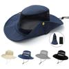 Summer Mesh Breathable Men Bucket Hat Outdoor Fishing Hiking Sun Visors Panama Fishermen Cap Wide Brim Fordable Basin Caps