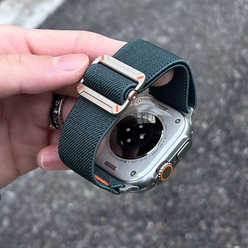 Ремешок Hill с застежкой-слайдером для Apple Watch S10 — прочный нейлоновый плетеный ремешок для iWatch 10/9/8/7/6/5/4/3/2/1/SE/Ultra/Ultra2 49 мм 46 мм 45 мм 44 мм 42 мм