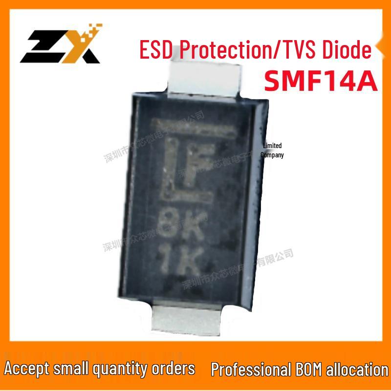 SMF14A SOD-123FL TVS-диод для подавления ESD, 200 Вт, 14 В, Шелкография BK