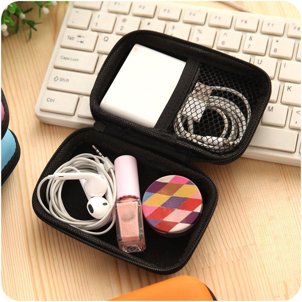 New Headset Travel Storage Box Headphone Bag Portable Case Cable Accessories