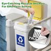 2025 Trend Waterproof Self Adhesive For Trash And Recycle Stickers For Bins, 4-Piece Set Recycling Stickers For Trash Cans Waste