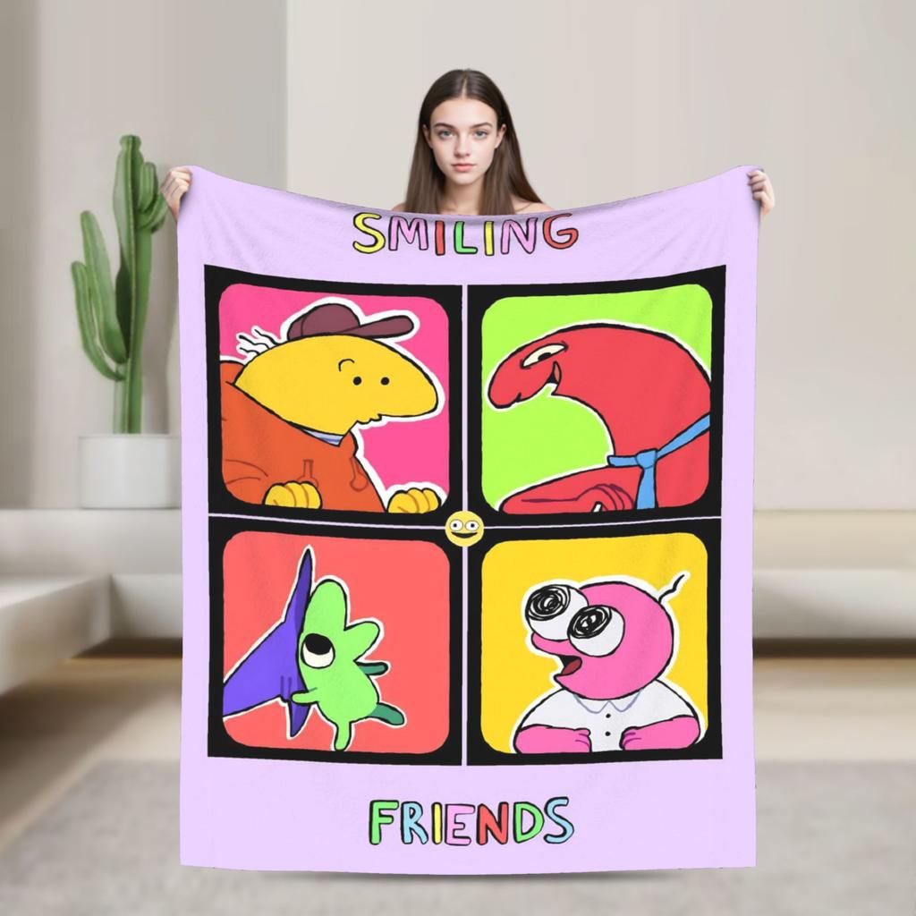 Smiling Friend Games Blanket Quality Warm Throw Blanket Winter Travel Office Outdoor Novelty Bedspread