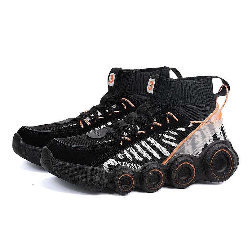 Высокие мужские туфли весна-осень 2024 года, новые туфли для пап на платформе, модная обувь для студентов, спортивная и любительская обувь Guochao