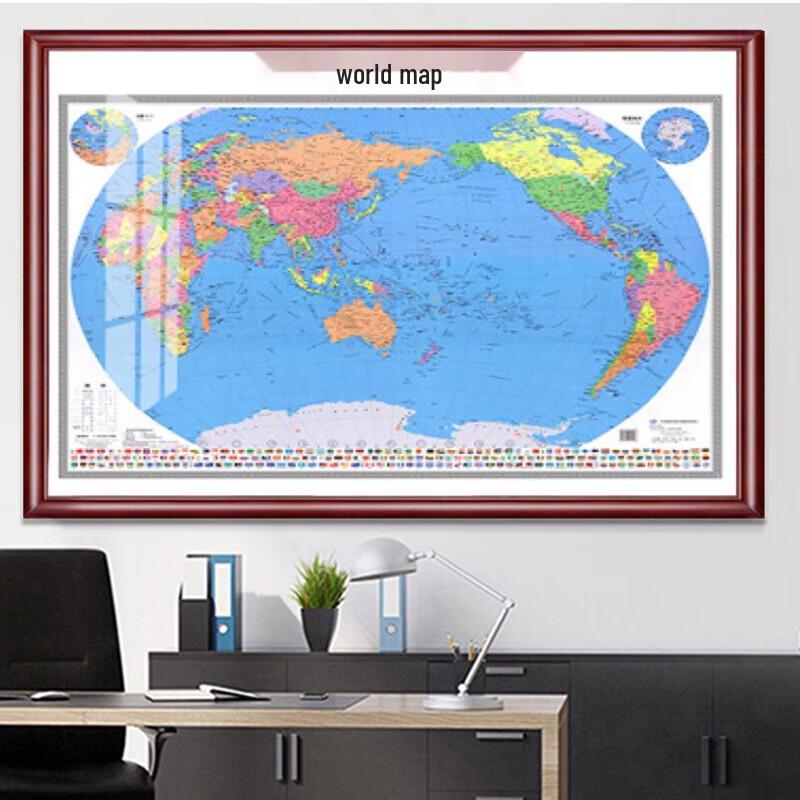 2025 New Version China Map Framed Wall Art