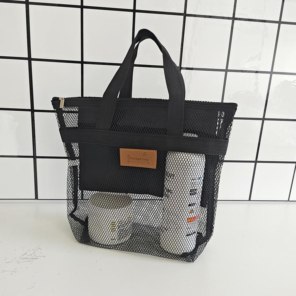 Сетчатая сумка для хранения в душе, косметичка, портативный дорожный набор для мытья, многоразовая косметичка, органайзер для душа для ванной комнаты, общежития, пляжа, кемпинга