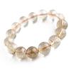 Eigado Rutilated Quartz 15mm 18cm Wrist Limited Natural Power Prayer Good Luck Feng Shui Bracelet, Stone, Circumference, One-of-a-Kind, Edition,