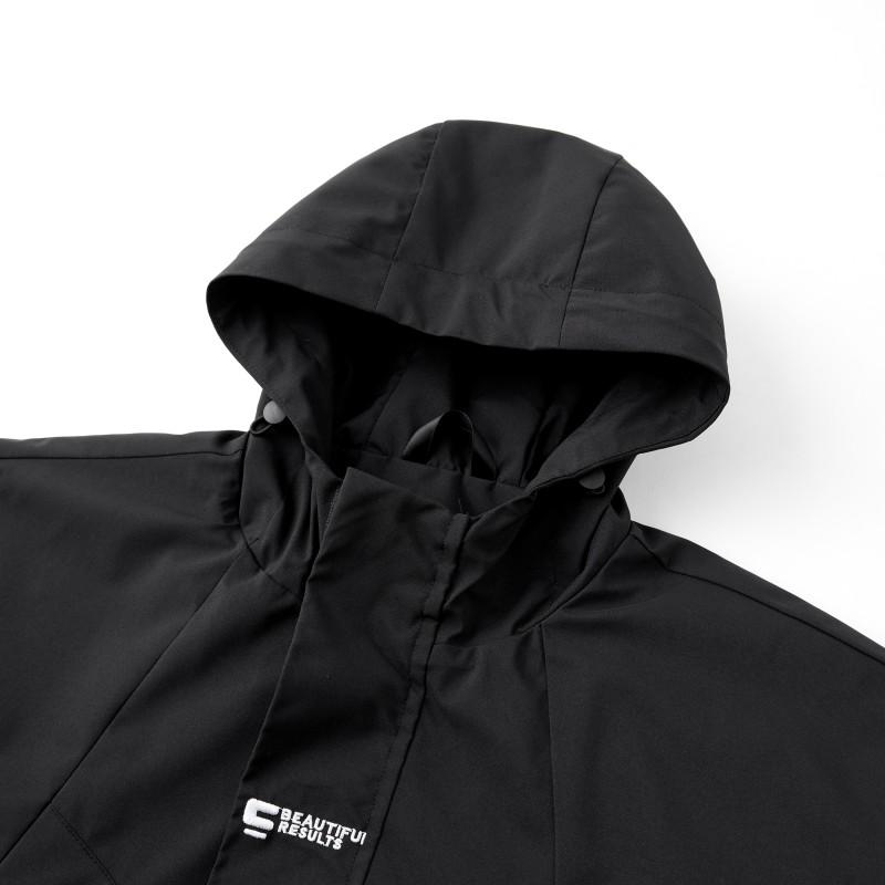 Весенне-осенняя модная уличная куртка из жесткого материала, мужская ветрозащитная водонепроницаемая рабочая куртка с диагональной маленькой сумкой