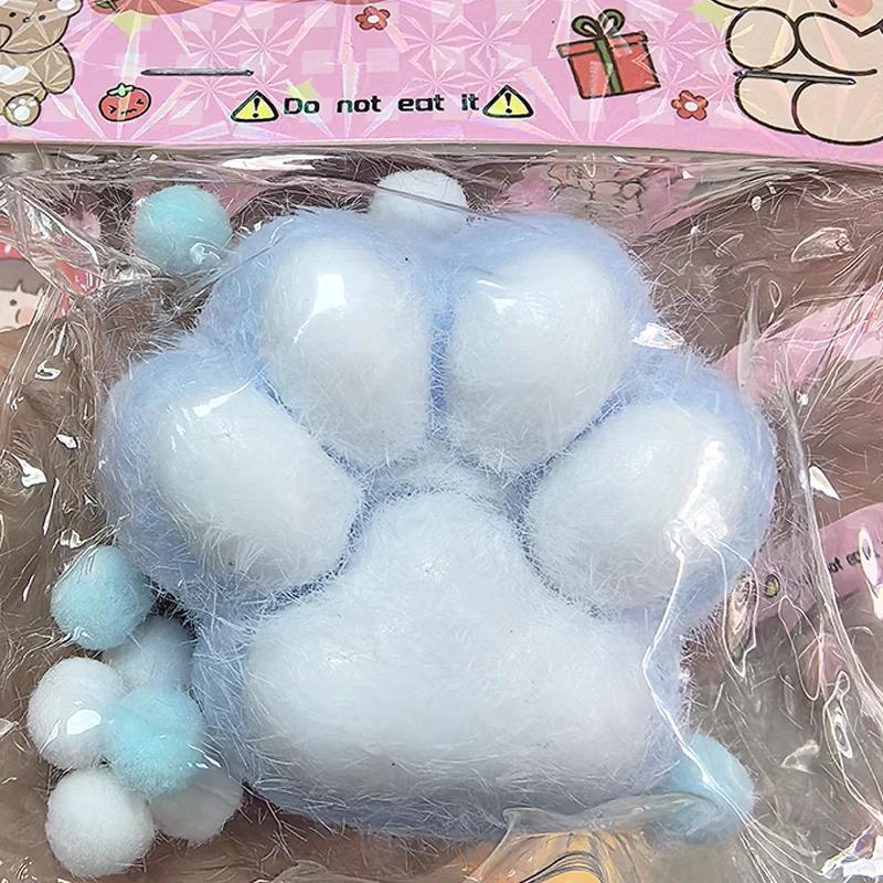 non-toxic Squeeze Cat Paw Toys Cute Soft Abreact Relief Relax Toys Sticky Decompressing Pinching Cat Paw Stress Relief Squishy Toy Gift