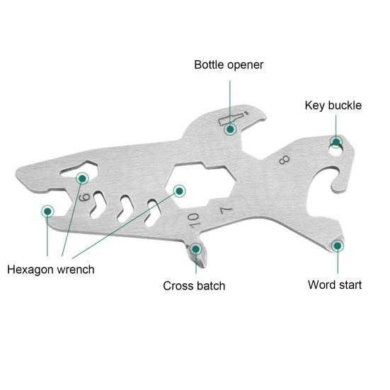 Outdoor Bottle Opener Portable Wear-resistant Outdoor Gear EDC Keychain Multi-Tool Wrench for Daily Use