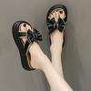 Fashion Platform With Bow Women's Slippers and Ladies Sandals On Beach Outside Slides 39 New Fashion Shoe Designer Luxury Sale Pvc Shoes