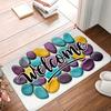 1 шт. Приветственный узор Кухонные коврики Нескользящие Домашние Дверные коврики Поп-дизайн Коврик для ванной Коврик для ванной Ковер для дома Раковина Прачечная Декор