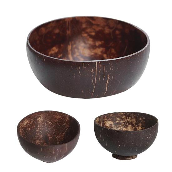 Миска из кокосового дерева Веганский подарок из натуральной скорлупы кокоса Смузи Асаи Будда-боулы Деревенские сервировочные миски Легко чистить