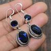 Lovely London Blue Topaz Gemstone Handmade 925 Sterling Silver Jewelry Earring