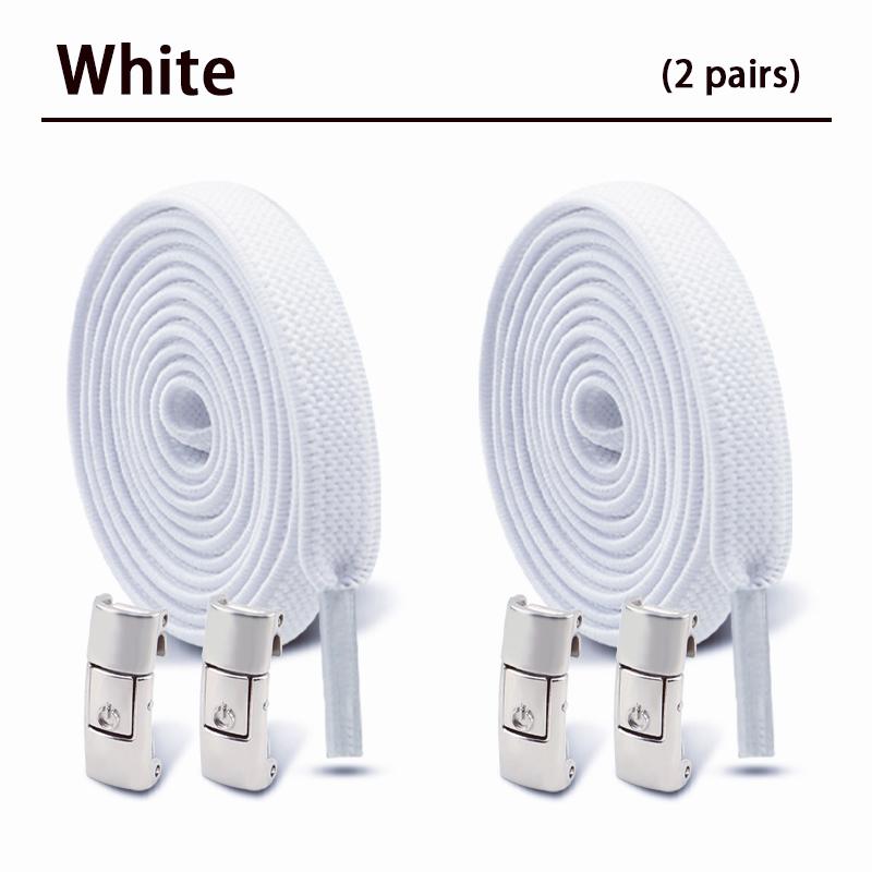 2 пары шнурков 8 мм без завязывания, шнурки с кнопочным замком без завязывания, эластичные шнурки для кроссовок, детские, взрослые, расширенные плоские шнурки для обуви