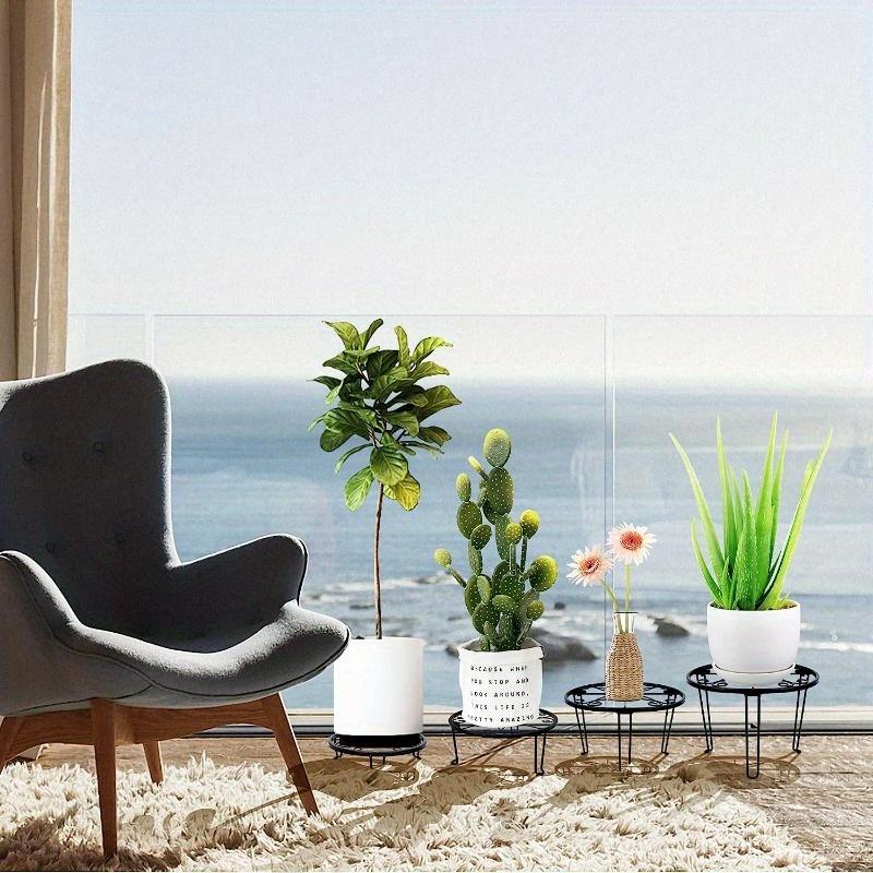 Iron Potted Stander Flower Pot Rack Stand Basion Display Shelf Garden Plant Flower Holder Balcon Round Decor Rack Decoration