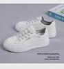 Женские легкие белые кожаные спортивные повседневные туфли 2025 года с дышащей мягкой толстой подошвой для весны и осени