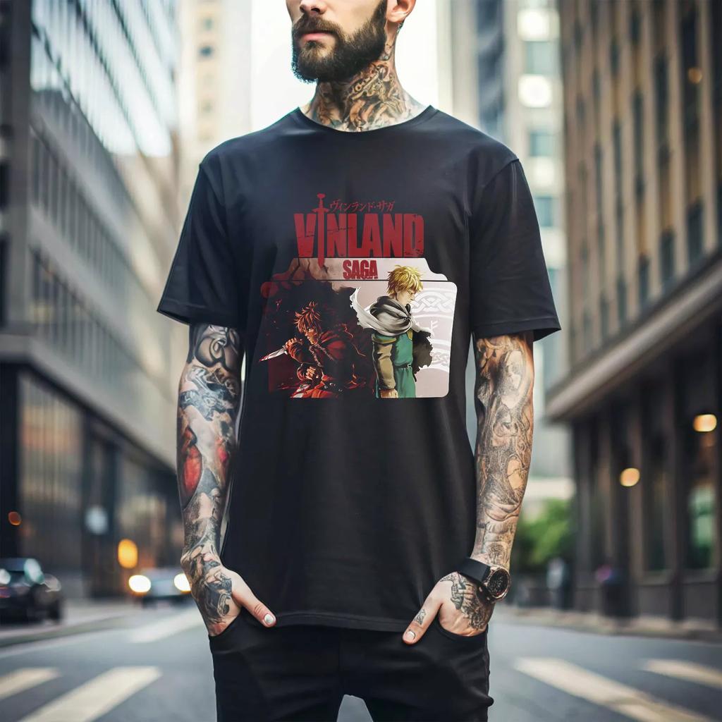 100% хлопок ТОПЫ УНИСЕКС ФУТБОЛКИ МУЖСКИЕ ЖЕНСКИЕ Сага о Винланде Футболка Торфинн Винланд Аскеладд Подарок Эксклюзивная рубашка Все размеры 239