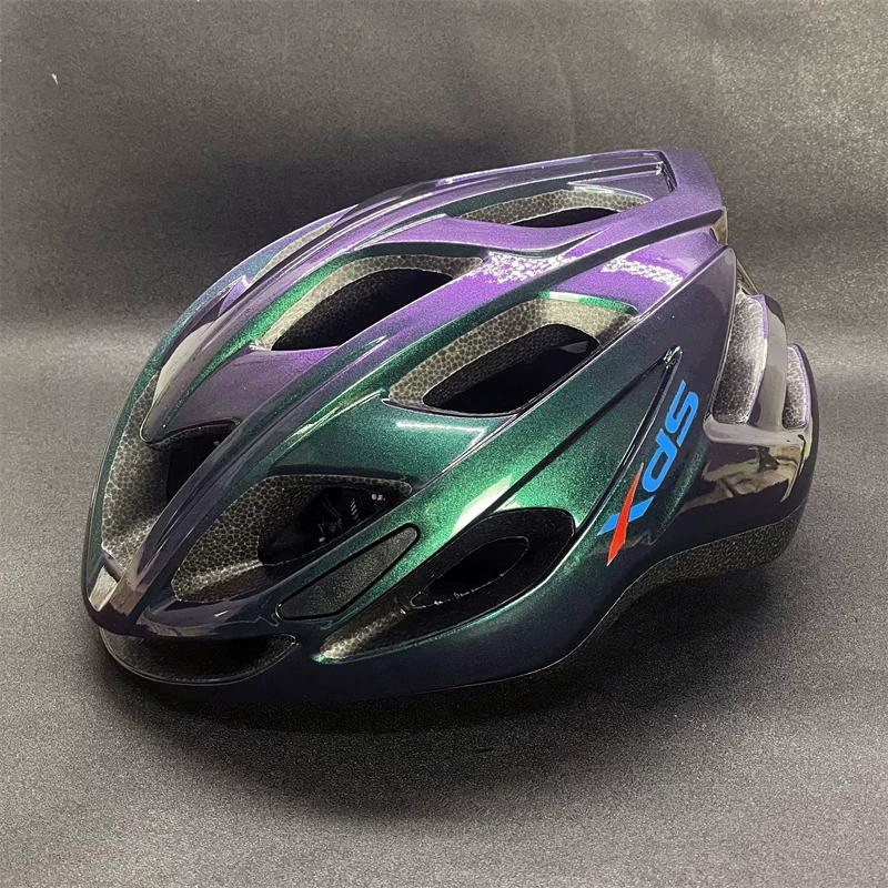 Xidesheng Bicycle Outdoor Sports Road Mountain Aerodynamic Breathable Cycling Ultra-Light Safety Helmet for Men and Women Universal